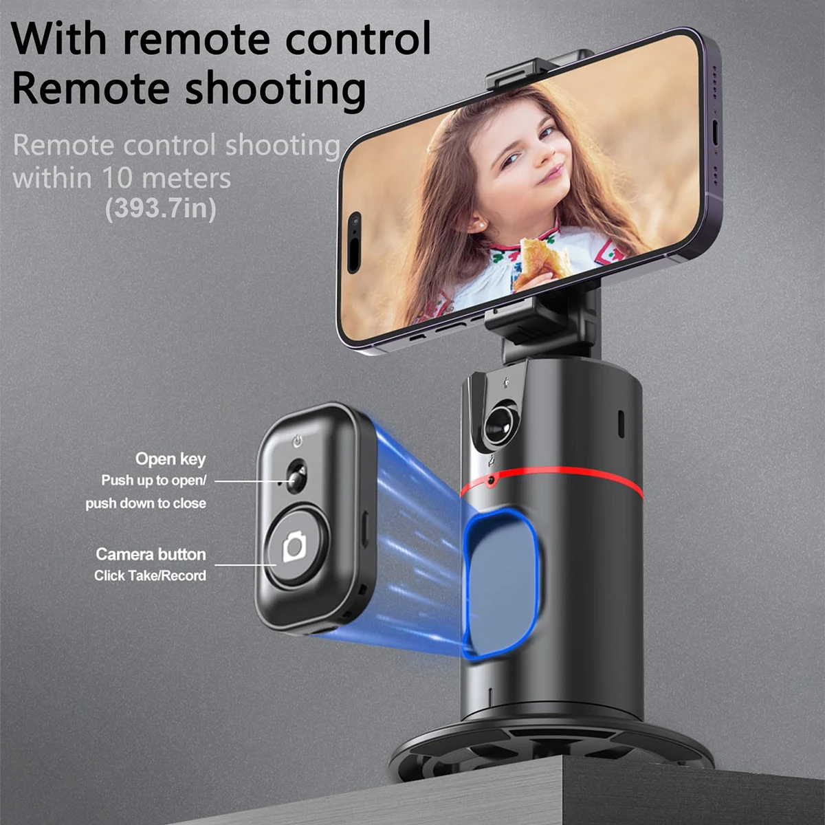 360 Graden Rotatie Auto Face Tracking Telefoonhouder Stand Opvouwbare Gebaar Bediening Voor Mobiele Smartphone Vlog Live Streaming