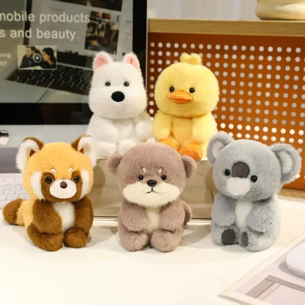 

Cute Cartoon Mini Duck Otter Koala Rabbit Puppy Sheep Plush Toys Soft Delicate Cartoon Desktop Pets Office Companion Funny Gift