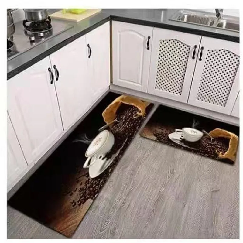 VIKAMA Kitchen Water-Absorbing And Anti-Slip Rug Wipeable And Non-Wearout For Restaurant Laundry Room Floor Mat For Home Decor