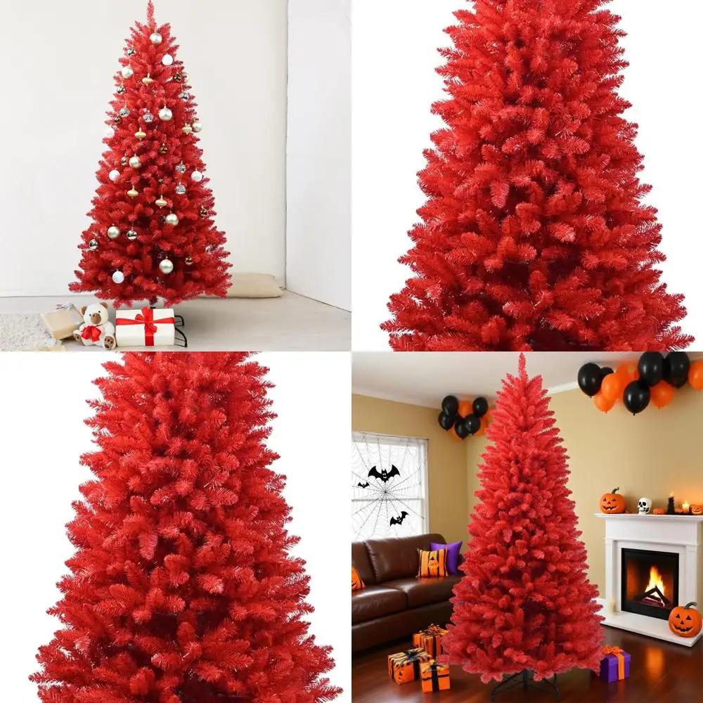 

Навесная рождественская елка премиум-класса высотой 5 футов для дома, офиса и вечеринки с 624 наконечниками и складной подставкой