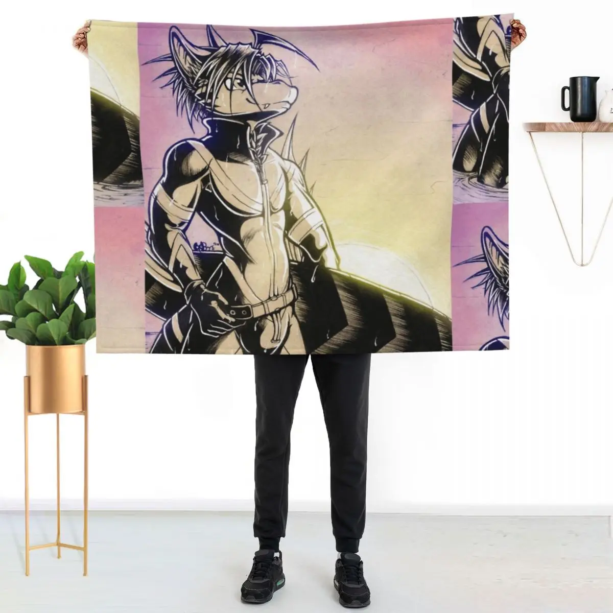 Wyvern Surfin' Throw Blanket Custom Sofa Soft Bed Fashionable Sofa Quilt bed plaid Blankets