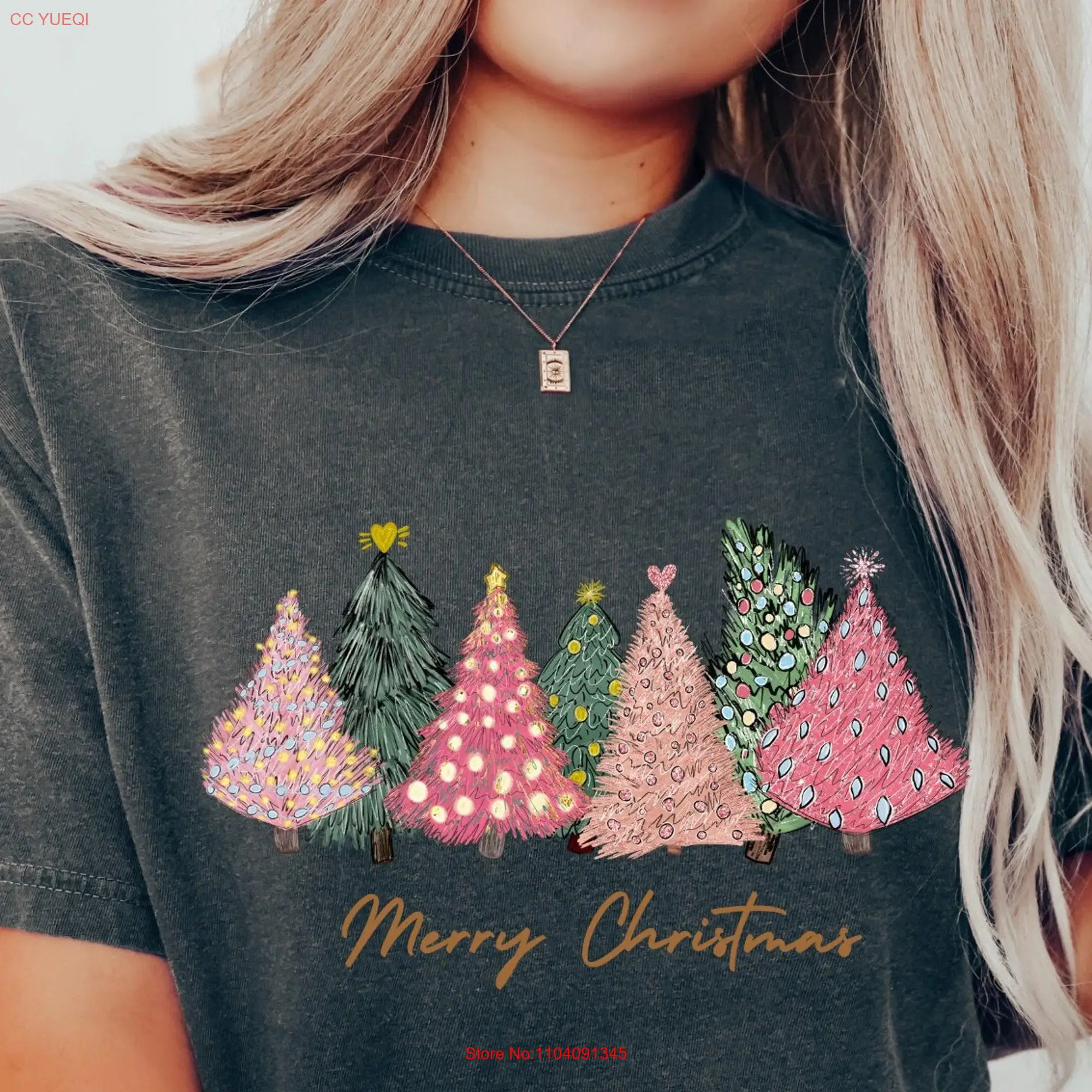 Comfort Colors T ShirtChristmas Trees Shirt Christmas For Cute Holiday long or short sleeves