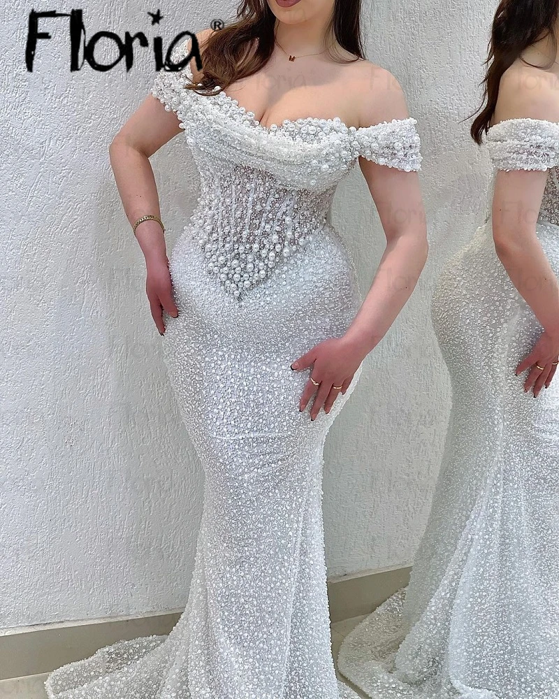 

2023 Boat Neck Full Beaded Evening Dress Corset Mermaid Wedding Party Gowns Vestidos De Novias Sencllos Yelegantes Formal Dress