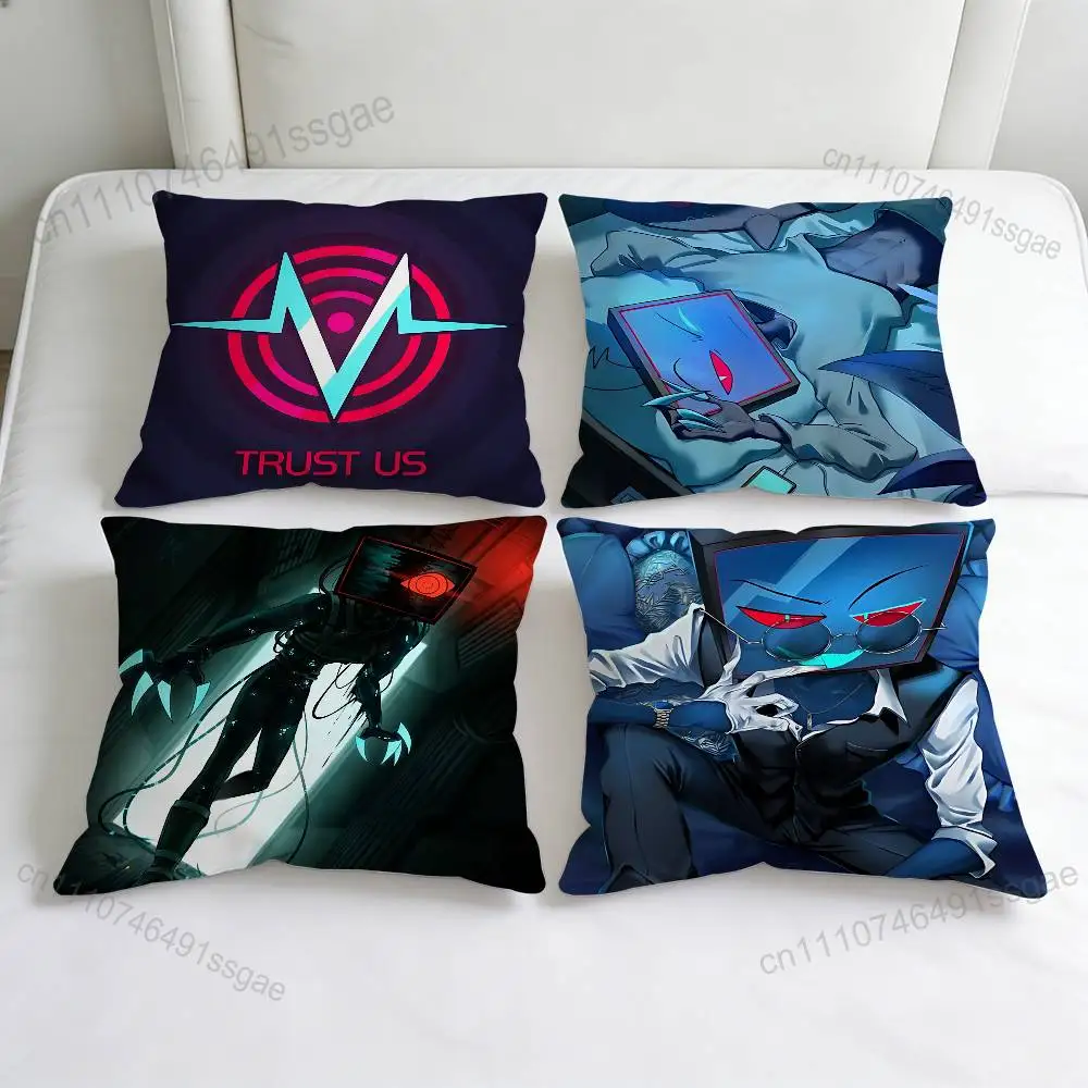 

Cool H-Hazbin VOX H-Hotel Square Pillow Case Soft Decorative Throw Pillow Cover for Home Sofa Bed