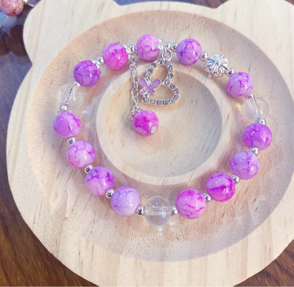 

New Simple Beads Crystal Bracelet for Women Girls Korean Ins Flower Fox Feather Tassel Bracelets Friendship Jewelry Gifts F2038