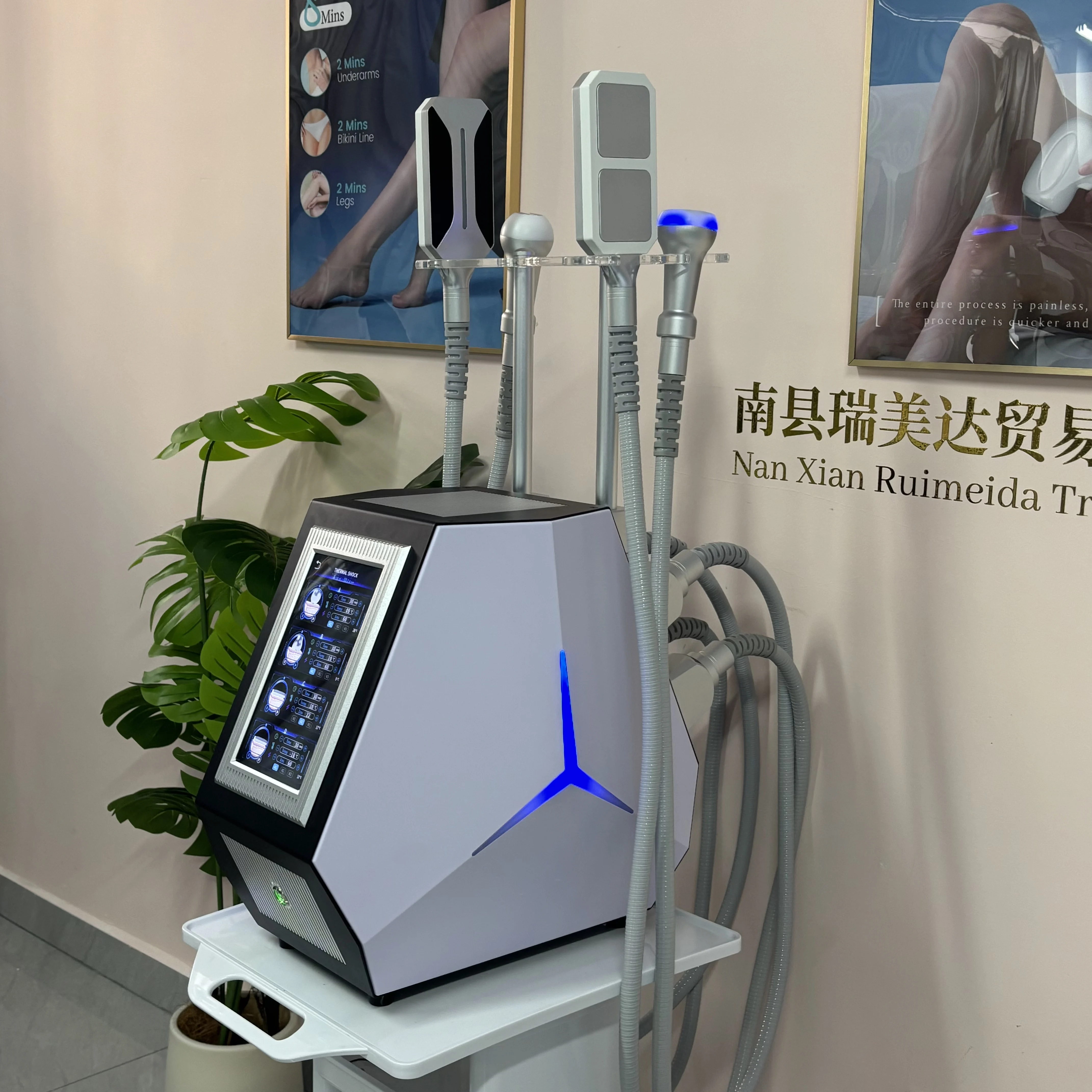 Kryolipolyse شكل الجسم التخسيس Cryoslim كول شد الوجه آلة النحت إزالة الدهون كريوسكين EMS المجاذيف البرد التدفئة t صدمة #2