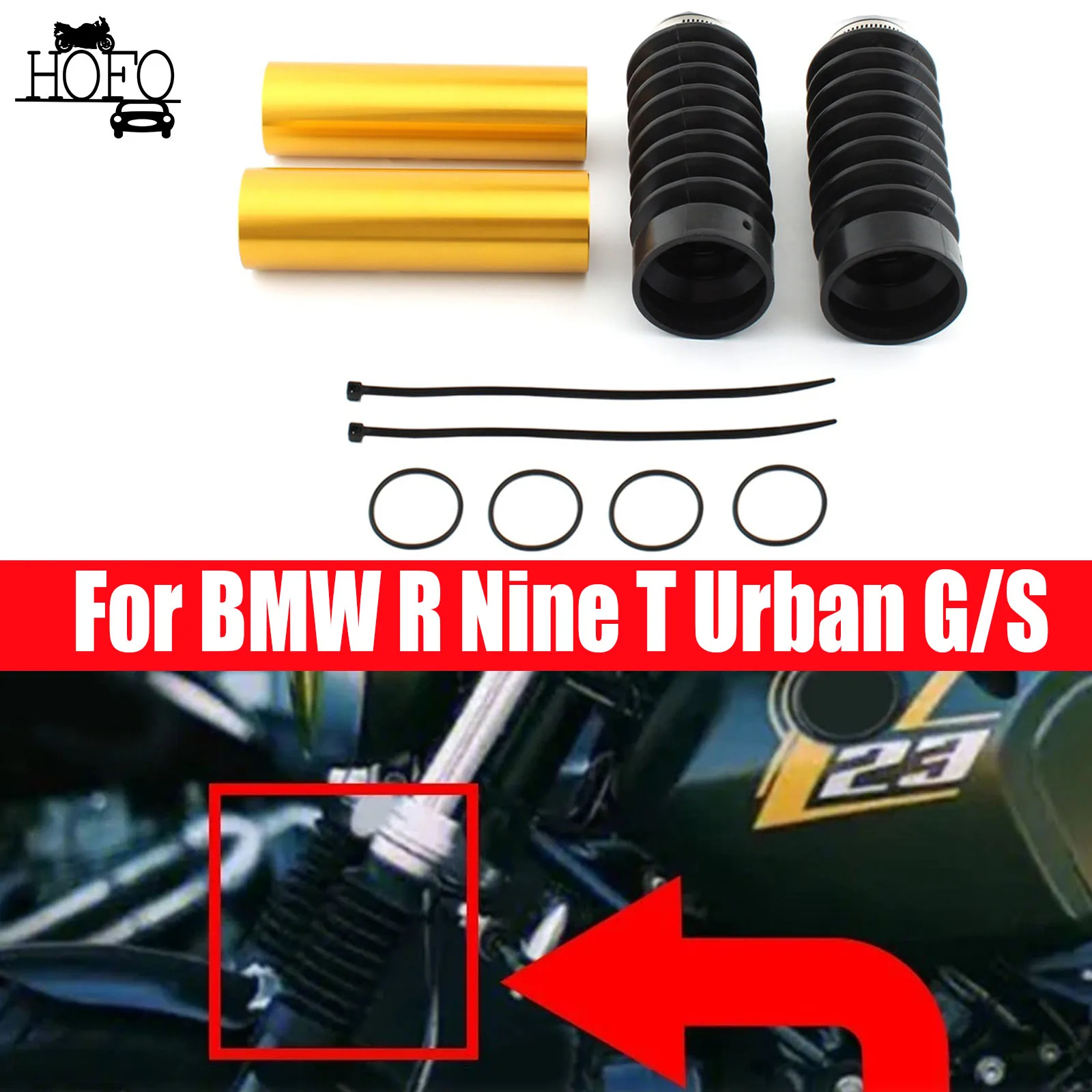 

Fork Gaiter Boot Motorcycle Accessories Protect Fork Dust Covers For BMW R Nine T Urban G/S