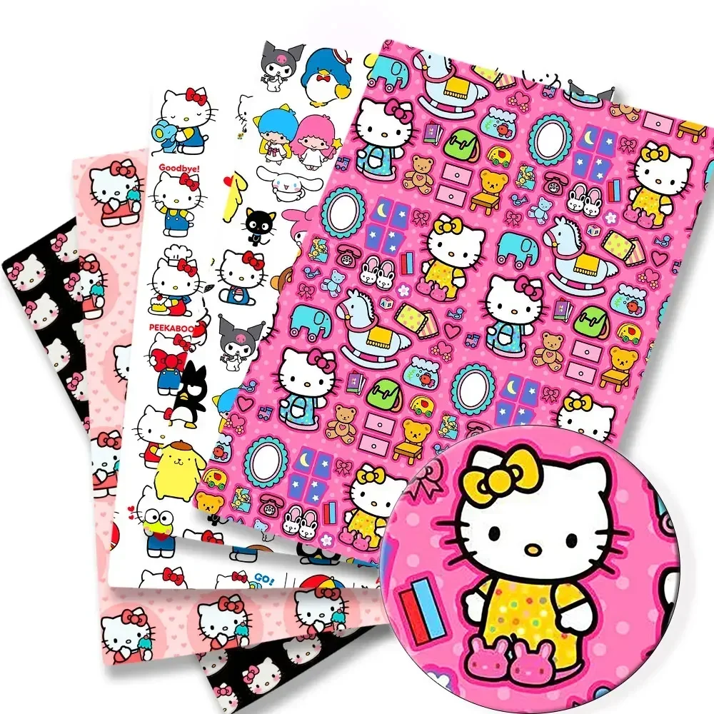 

Hello Kitty 140x50 см мультяшная хлопчатобумажная ткань в стиле пэчворк, детский домашний текстиль, шитье, кукольное платье, занавеска, полиэфирная хлопковая ткань
