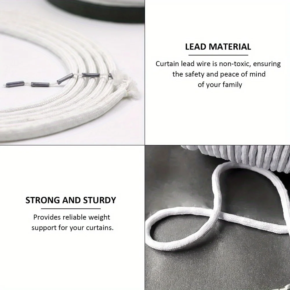 Lead Wire Rope Lead Livingroom Window Home Accessories Curtain Bottom Weight Rope Cloth Curtain Accessories Hanging Sensation