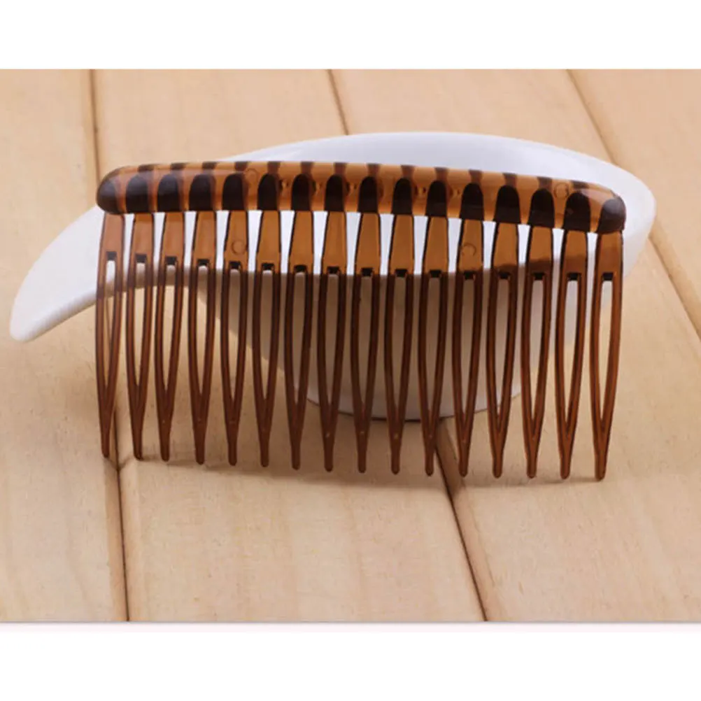 

2Pcs Plastic Hair Comb 16 Tooth Stylish Lightweight Comb for Bride Wedding Engagement Party Decoration Charming Look