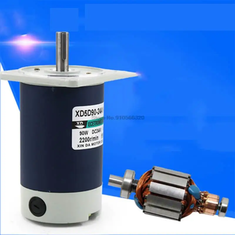 

90W DC Motor with Brush 12V24V Adjustable Speed and High Torque 1800 rpm 3000 rpm Motor