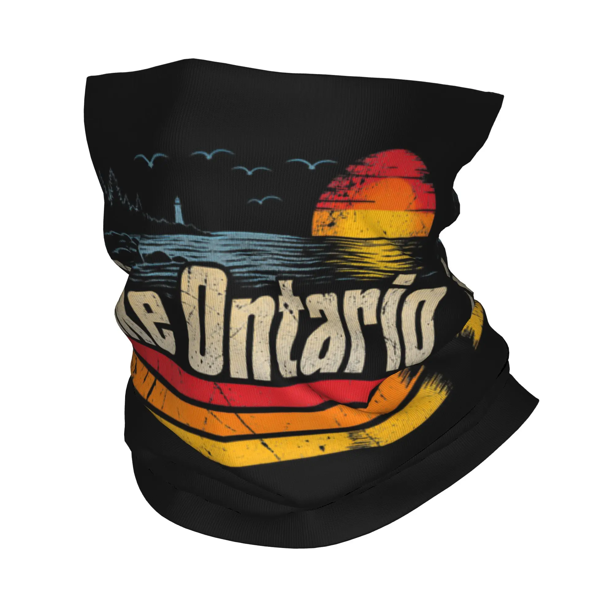 Sunset Great Lakes Lake Ontario Bandana Neck Cover Printed Souvenir Balaclavas Wrap Scarf Multi-use Headband Men Women Adult