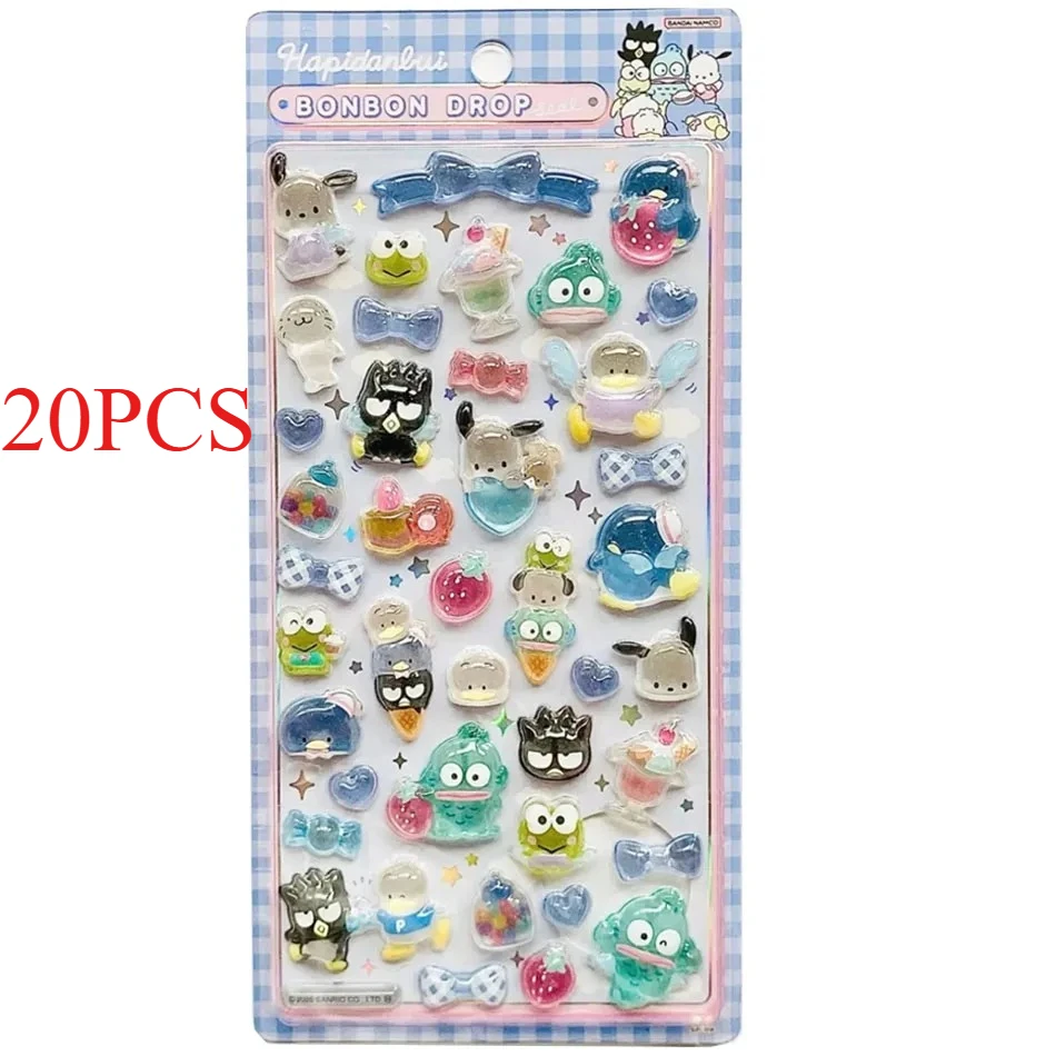 

Cute Anime Hellokitty Kuromi Cinnamoroll 3D Stickers Transparent Jelly Crystal Decorative Sticker Phone Case DIY KidsToy