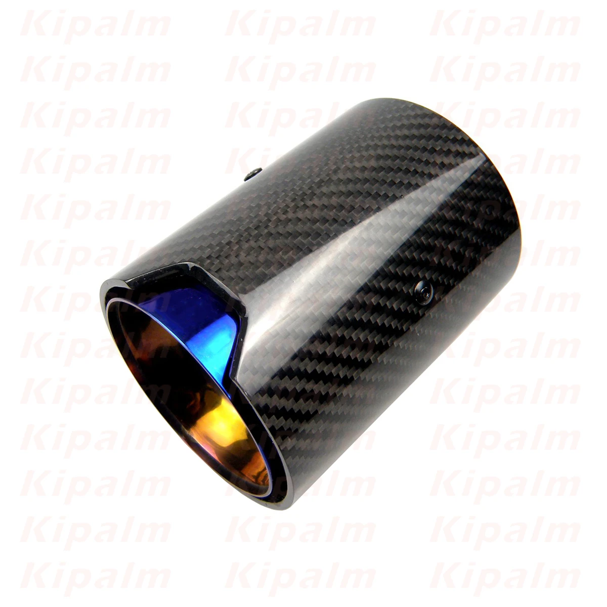 

1 Piece M Logo Glossy Carbon Fiber Exhaust Tip Muffler Tip Burnt Blue Stainless Steel for BMW