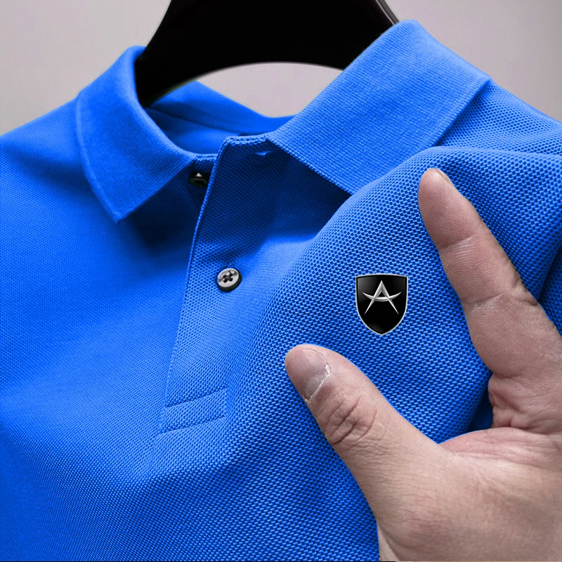 Polo Apollo de manga corta para hombre, camiseta transpirable de alta calidad, informal de negocios, novedad de verano, 2024