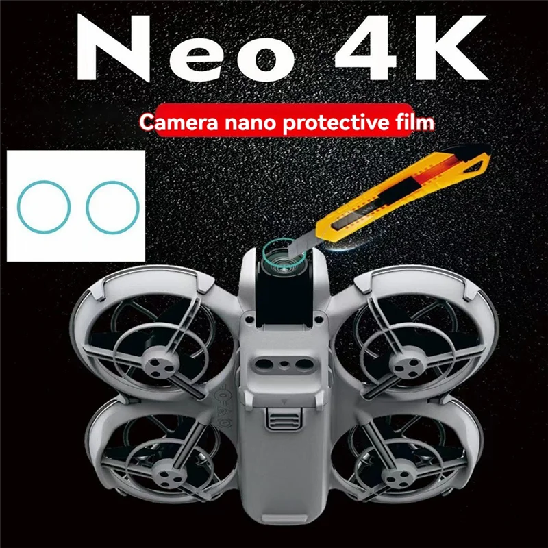 2 Pack Tempered Glass For DJI Neo Drone Camera Lens Protector Tempered Glass Anti-Scratch Protective Film-ABIU