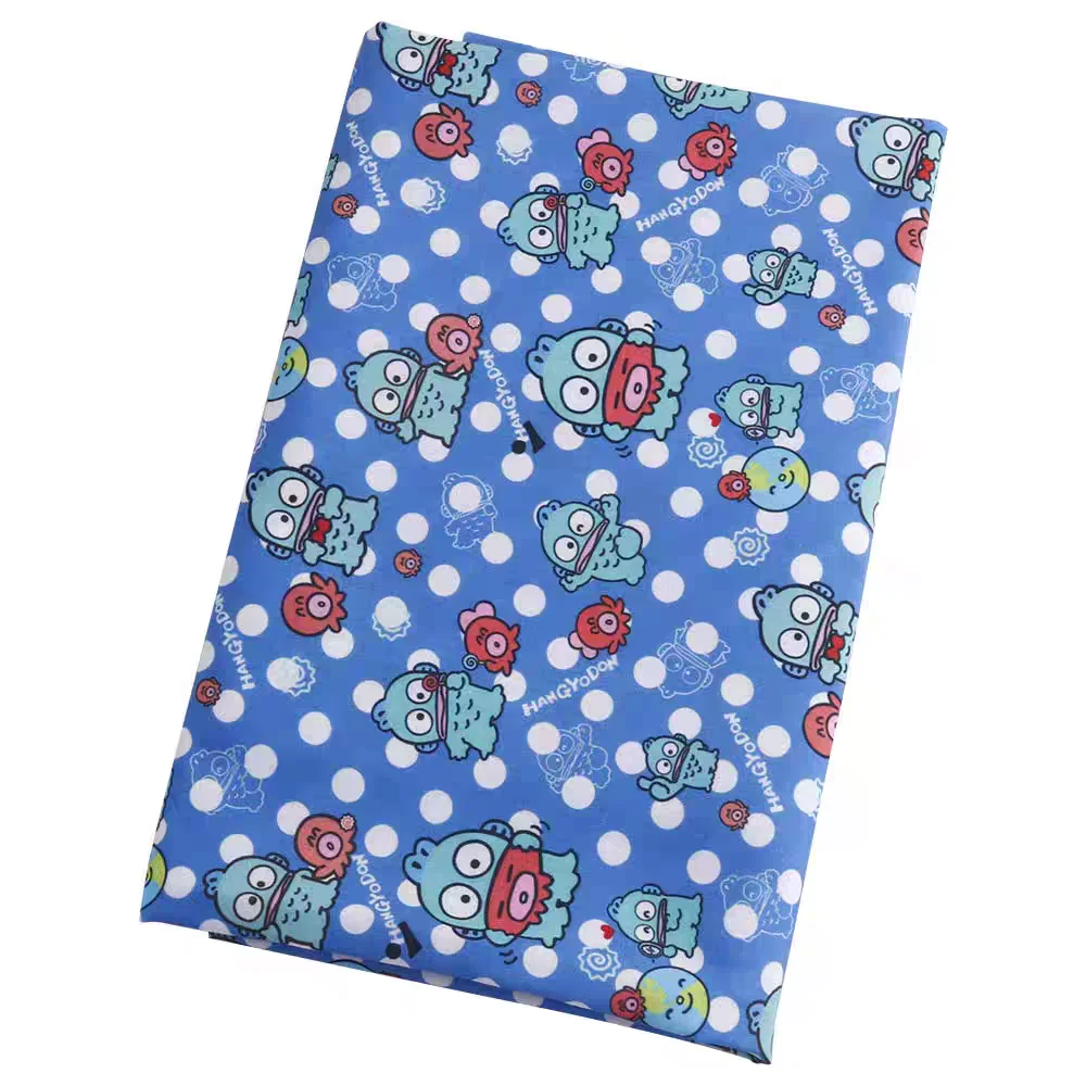 Sanrio Fish Hangyodon Polyester Cotton Fabric For Sew Clothes Dress Decor DIY Patchwork Quilting Material