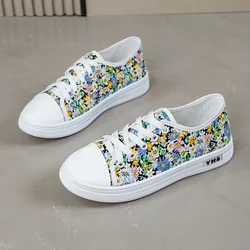 Sapatos Feminas Women Light Weight Green Floral Pattern Slip on Anti Skid Canvas Shoes Student School Red Cool Work Shoes A158
