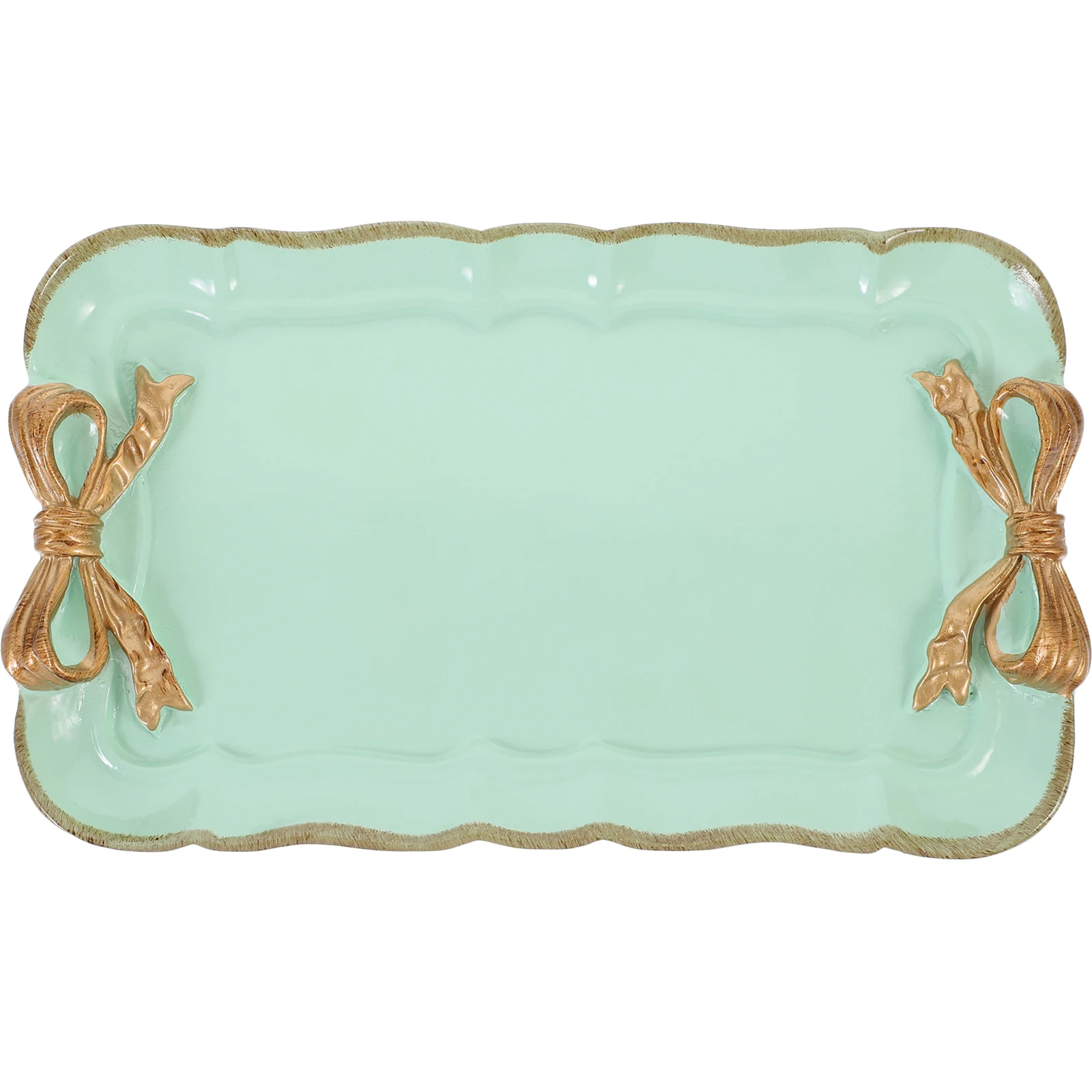 

Vintage Style Resin Serving Tray Rectangular Fruit Plate for Home Office Party Use Multi Purpose Tableware Decorative Coffee