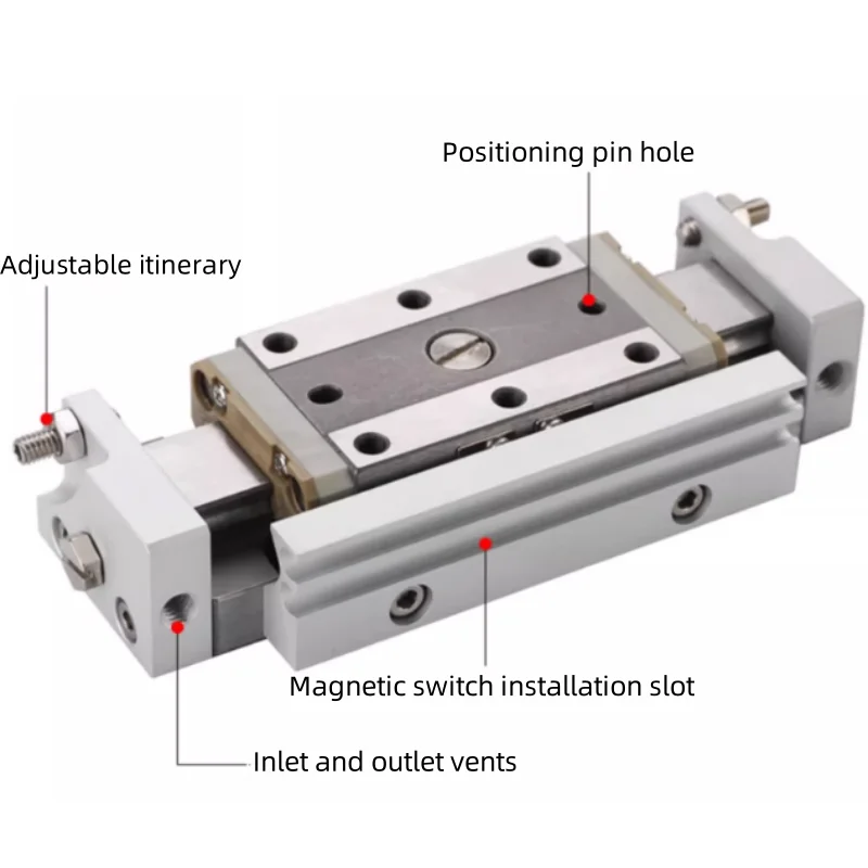 MXP series precision pneumatic guide slide cylinder MXP8-10 MXP8-20 MXP10-10 MXP10-20 MXP12-15 MXP12-25 MXP16-25 MXP16-20B/C