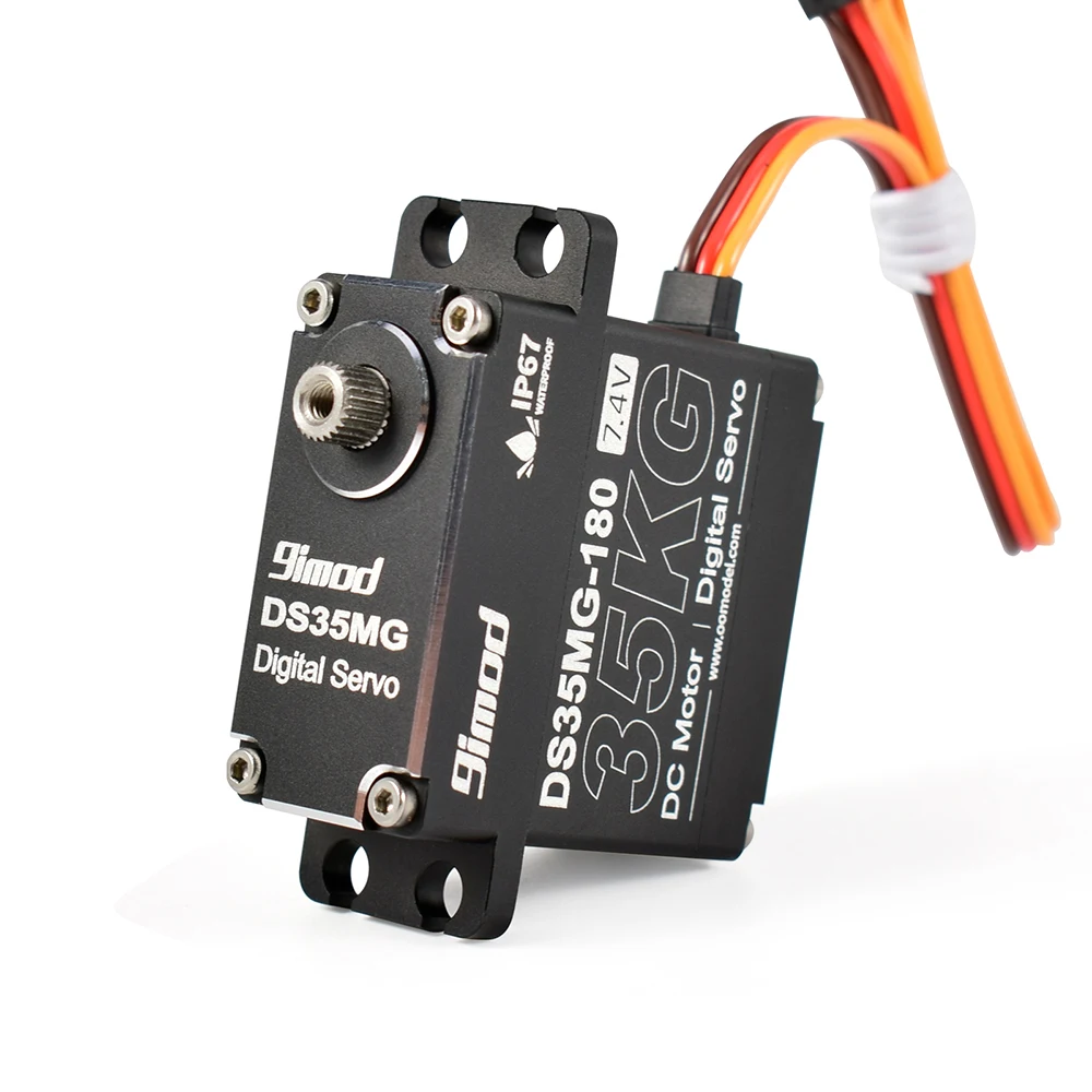 9imod DS35MG 35 kg wasserdichtes Servo 180 ° /270 ° Vollaluminiumgehäuse, Edelstahlgetriebe mit hohem Drehmoment für 1/8 1/10 RC Car – Detail 20