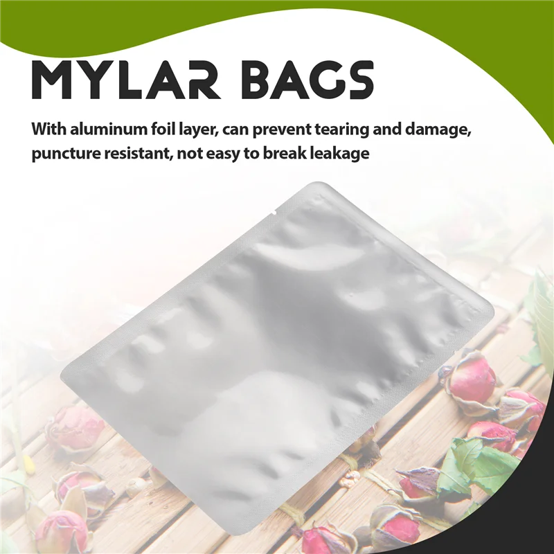 ABWR-25 pièces 3 tailles sacs en aluminium Mylar, sacs plats thermoscellants en feuille sacs de rangement pochette pour aliments café grains de thé