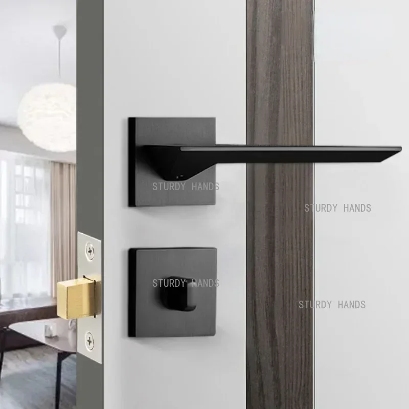 1 Set of Zinc Alloy Single-sided Door Lock Set, Living Room Split Lock Set, Household Hardware Accessories, Bedroom Lock Set