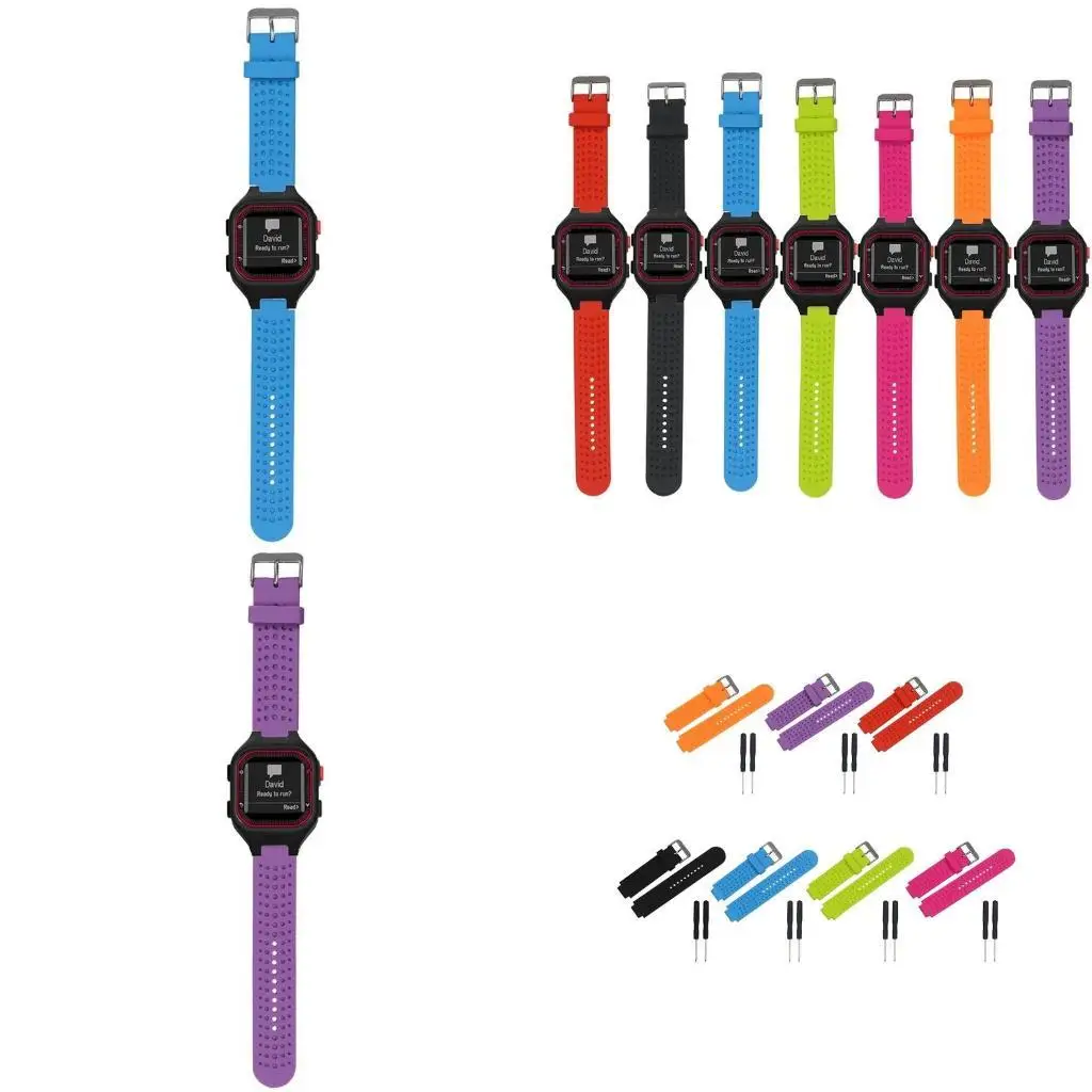 

R53C Quick Release Watch Silicone Wristband Bracelet with Screwdrivers Suitable for Forerunner 25 Anti-scratch Straps
