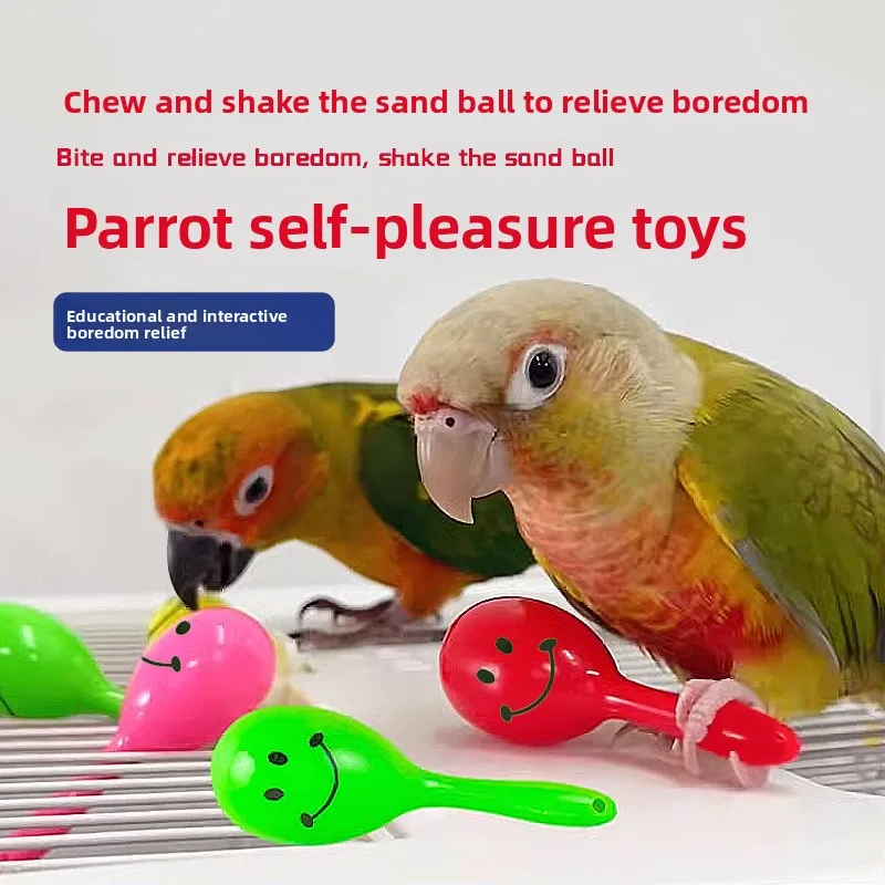 

Sand Hammer Chew Toy for Lovebirds Cockatiels and Budgies Foot Held Educational Interactive Training Toy for Self Amusement