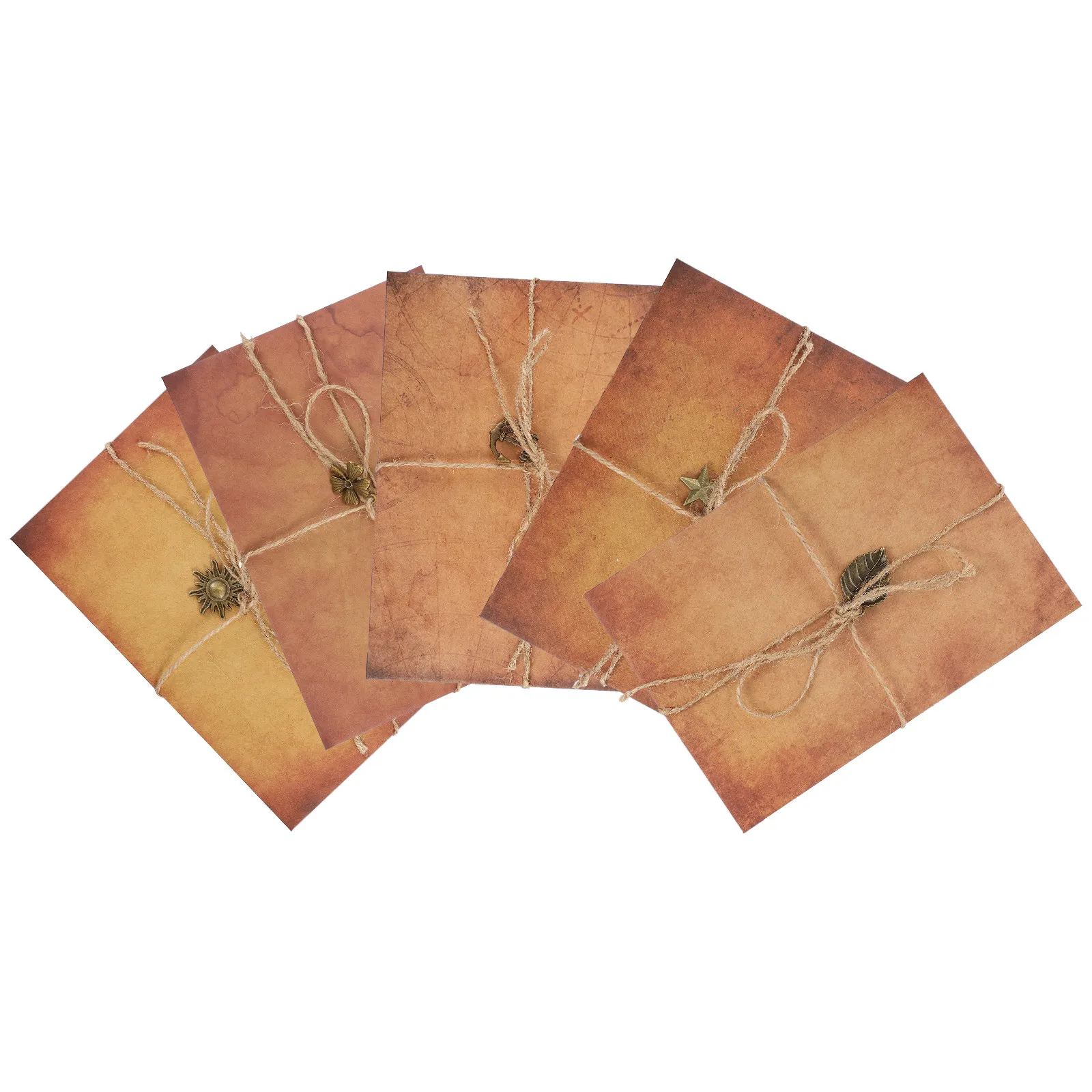 

5Set Vintage Kraft Greeting Paper Envelope Kit for Valentine Birthday Party Premium Texture Style Letter Writing