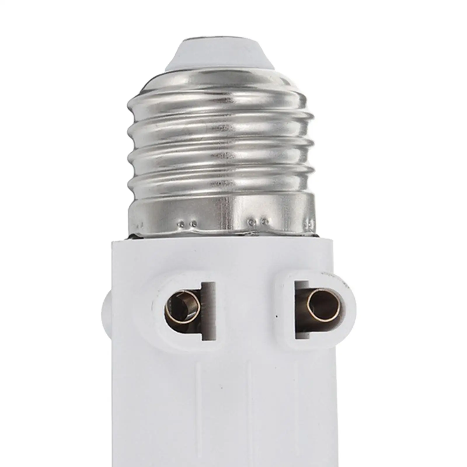 Fireproof EU Plug Connector E27 Light Socket Conversion EU Plug Connector Bulb Lamp Adapter Holder White Fireproof