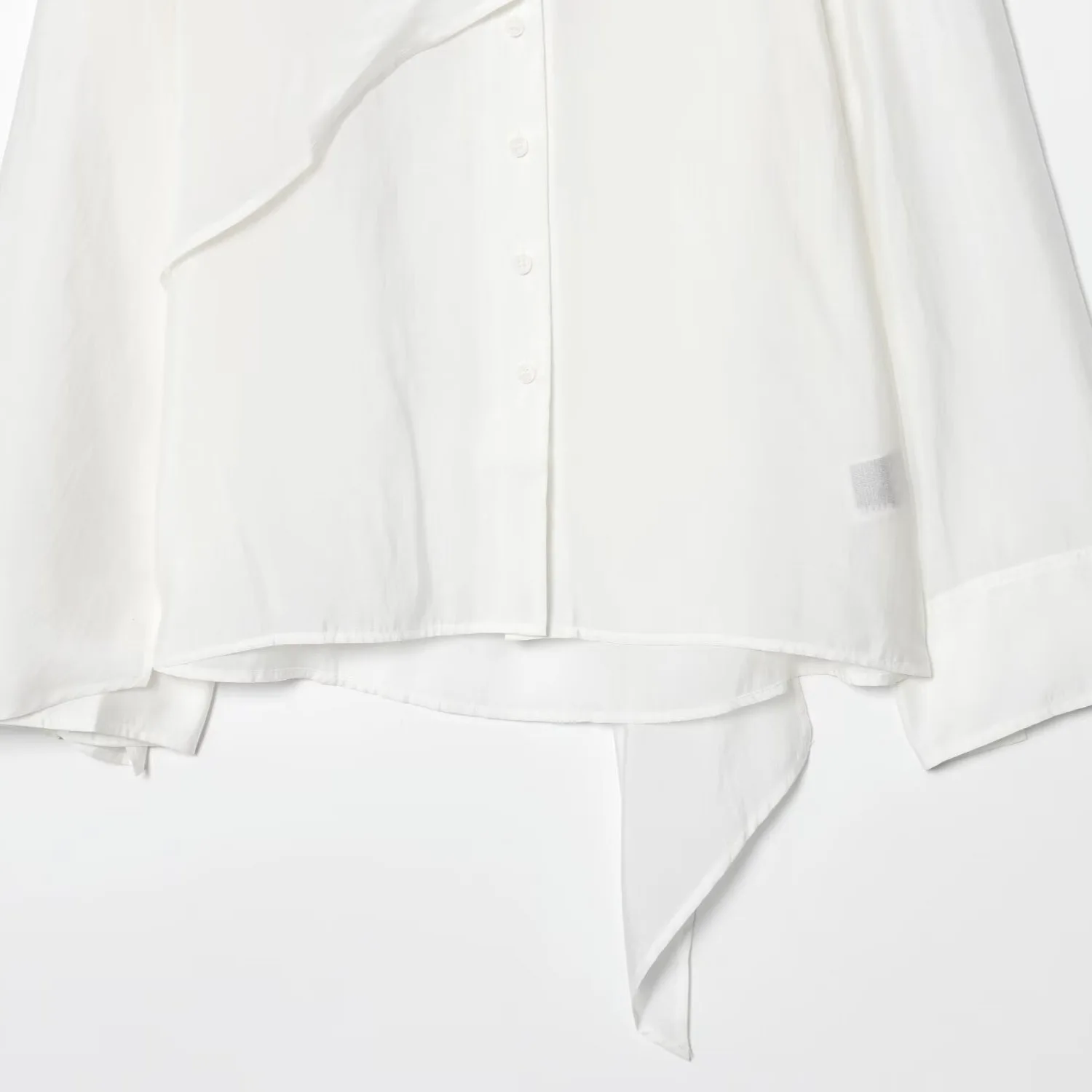 مجموعة الخريف الجديدة 2025 المرأة الفرنسية عبق نمط غير النظامية فضفاضة بلون سوينغ الرقبة طويلة الأكمام #4