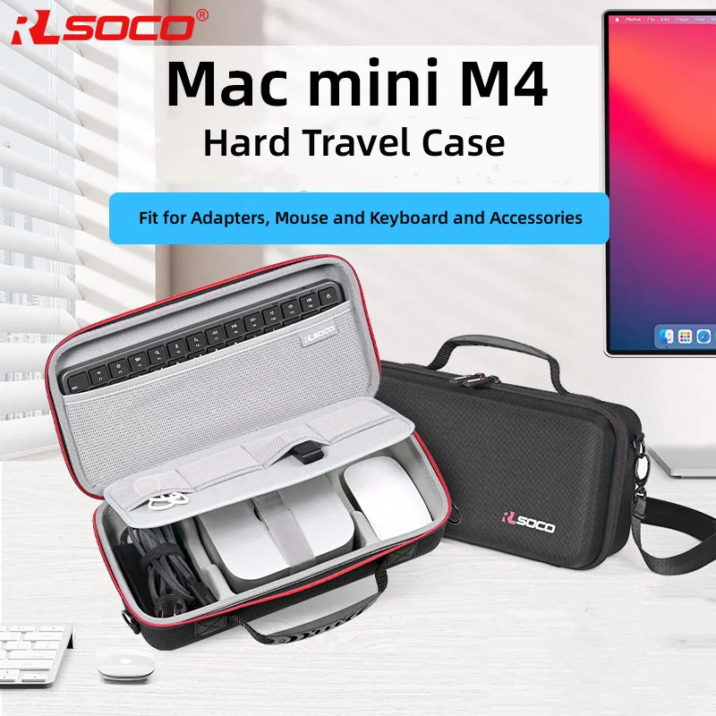 

Travel Case for Apple 2024 Mac Mini Desktop Computer with M4 Chip EVA Hard Box Portable Carrying Bag, Compact Portable Organizer