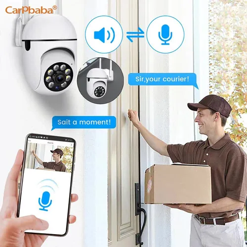 Imagen 2 del producto Cámara IP iCam365 de 2MP, seguridad inteligente para el hogar al aire libre, WIFI, vigilancia CCTV con visión nocturna en Color, Audio bidireccional HD inalámbrico 1080P