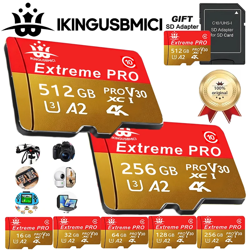 Speed 32-64-128-256-512gb Micro Quality Class High 10 Mini Card Sd Fast U3 Durable Phone Memory Quality Premium Original High
