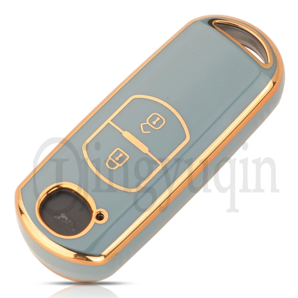 Jingyuqin TPU 2/3 ボタン自動リモートキーシェルケースカバー--マツダ 2 3 6 アテンザアクセラデミオ CX-5 CX5 CX-3 CX7 CX-9 カーアクセサリー