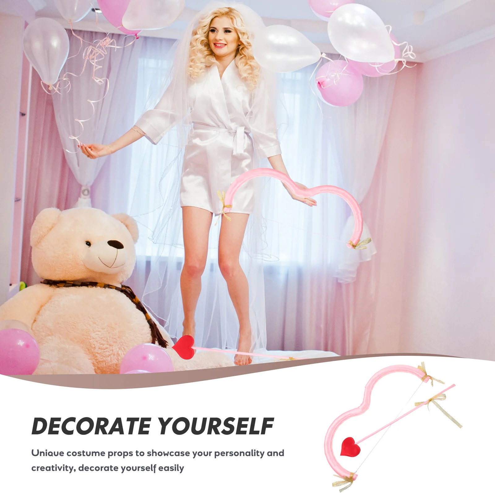 

Cupid Costume Props Arch Design Cuteness Sweetness Cosplay Party Decor Comfortable Reusable Valentine Party Supplies