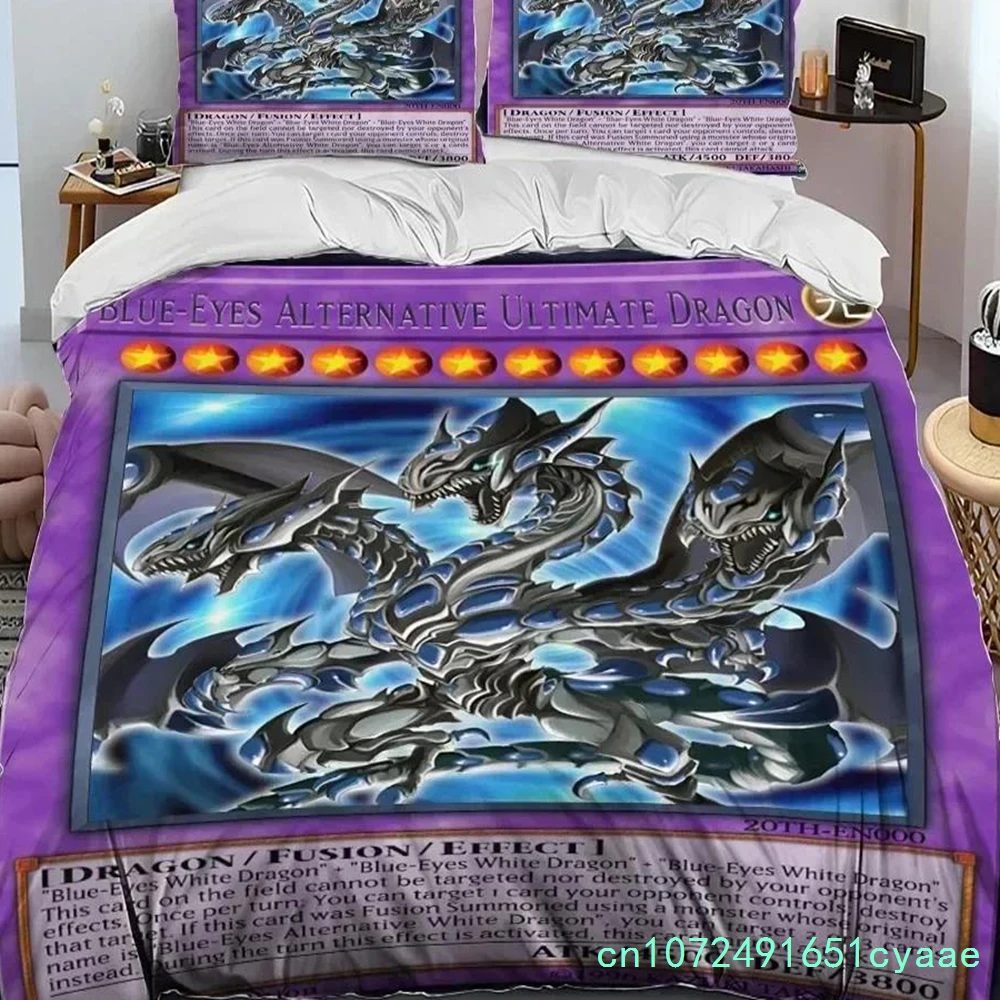 3D Print Yu-Gi-Oh MONSTER CARD Anime Bedding Set Bedroom Soft Modern Bedspreads Comefortable Duvet Cover Quilt Cover Pillowcase