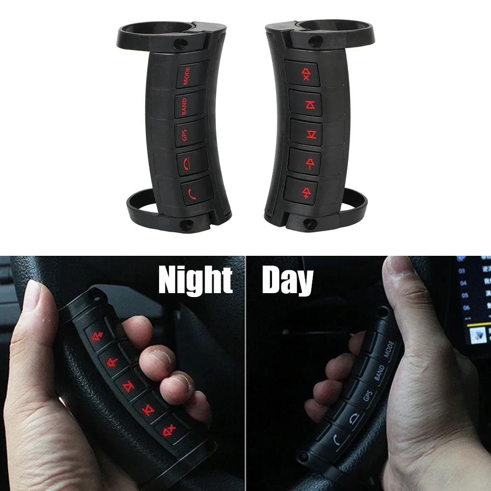 Car Steering Wheel Switch Buttons 10 Keys For Radio DVD GPS Andriod Player Wireless Control LED Backlight Bluetooth Accessories