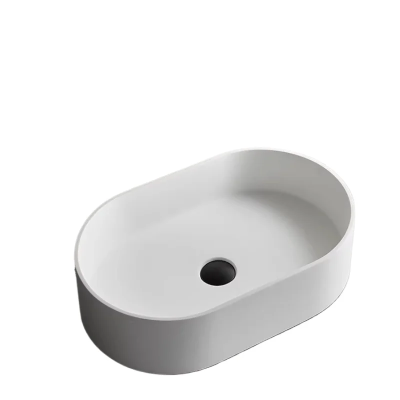

Minimalist countertop basin, matte, oval 550x 350x125mm