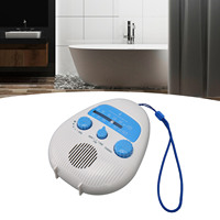 AM FM Shower Radio Waterproof Portable ABS Bathroom Radio Built in Speaker Battery Operated Shower Radio AM FM Shower Radio