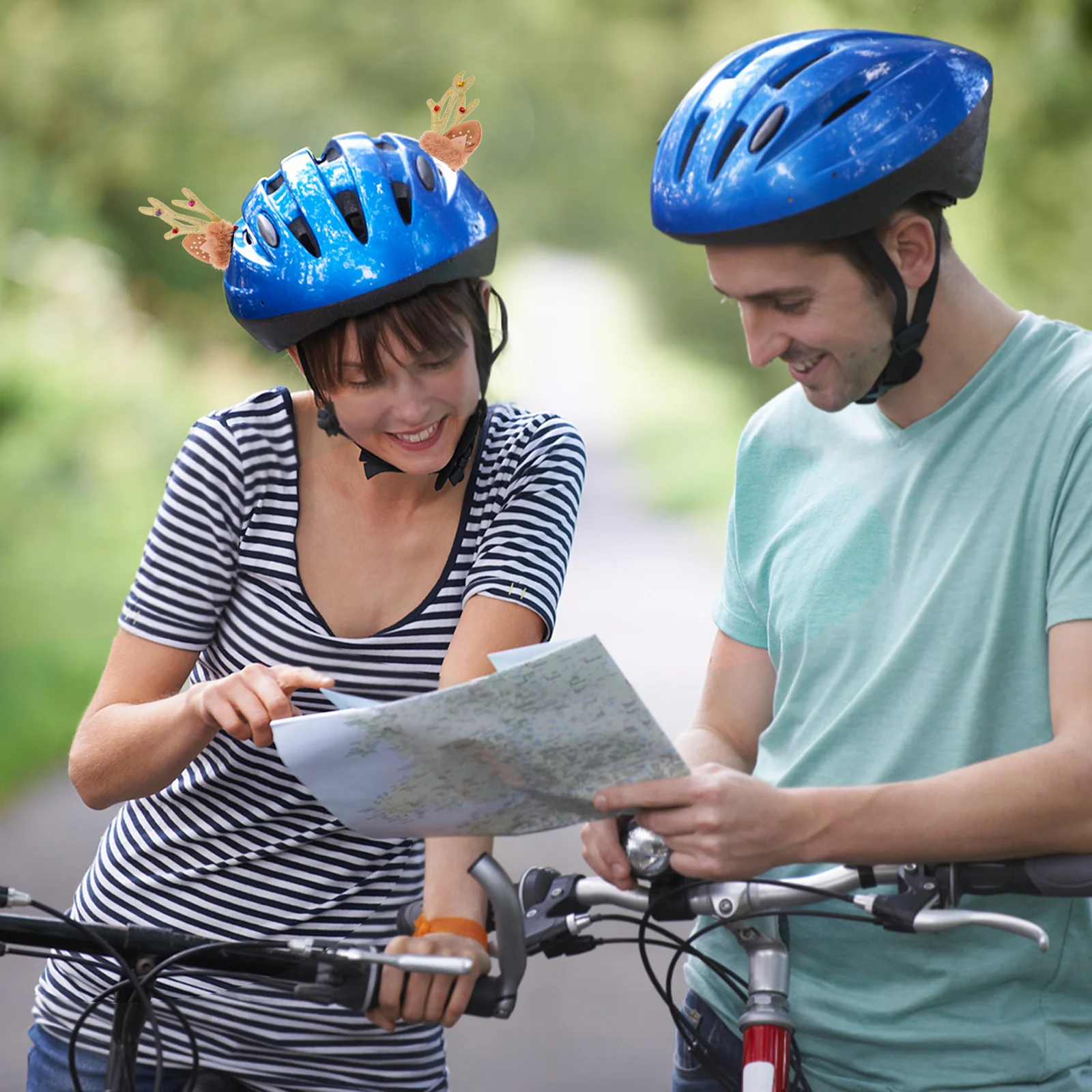 

1Pair Motorcycle Reindeer Antler Ornament Christmas Ride Decor for Bike Helmets Holiday Accessories Festive Look Easy