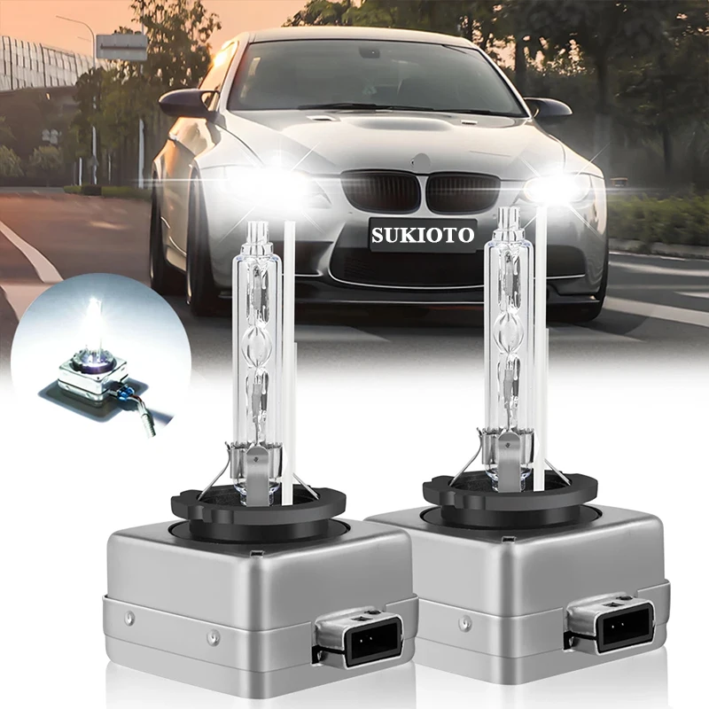 

2 шт. лампы SUKIOTO 4300K D1S 35W HID, 6000K D3S ксеноновые фары, 3800LM D3R HID D1R ксеноновые лампы 4300K 6000K 8000K 10000K для автомобиля
