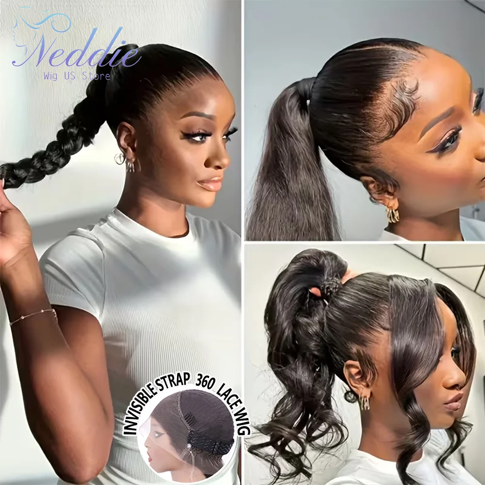 

Body Wave Invisible Strap 360 Full Lace Wig Human Hair 360 Hd Lace Front Wig 230 Density Natural Color Brazilian Loose Body Wave