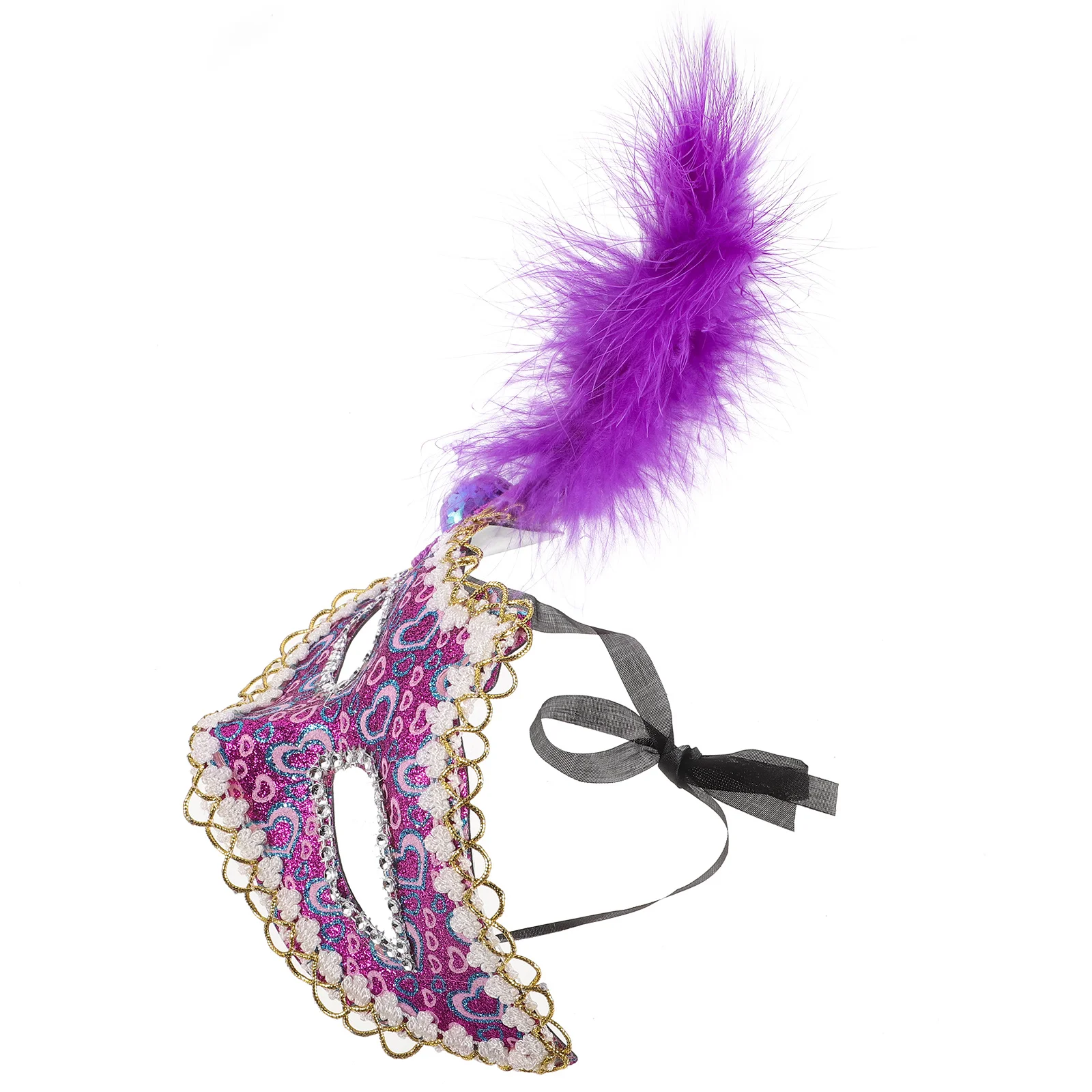 

Stylish Masquerade Mask with Accent Women's Venetian Eye Mask for Halloween Costume Party Prom Mardi Gras Event