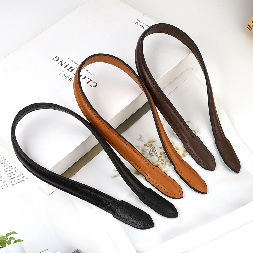 

2Pcs Cowhide Bag Strap Fashion Lady Belt Bags Shoulder Strap Women Bag Handles Replacement DIY Handbag Strap for Tote Bag
