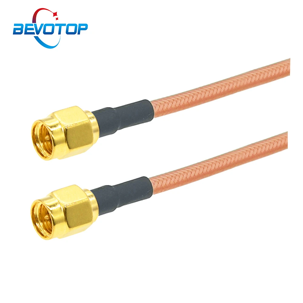 RG142 Cable SMA Male to SMA Male Plug  Connector WIFI Router Antenna Extension Coax Jumper Pigtail RF Coaxial Cable BEVOTOP