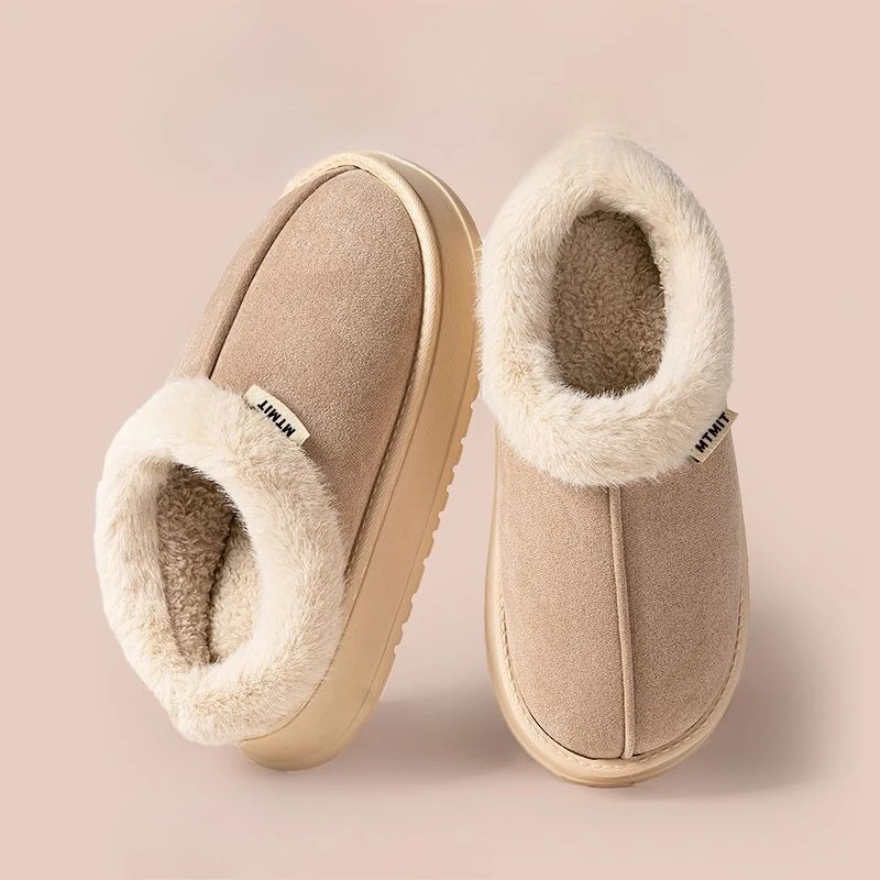Fashion Women Fluffy Slippers for Autumn and Winter Indoor EVA Thick Sole Anti-Slip and Warm Unisex Slippers for Winter
