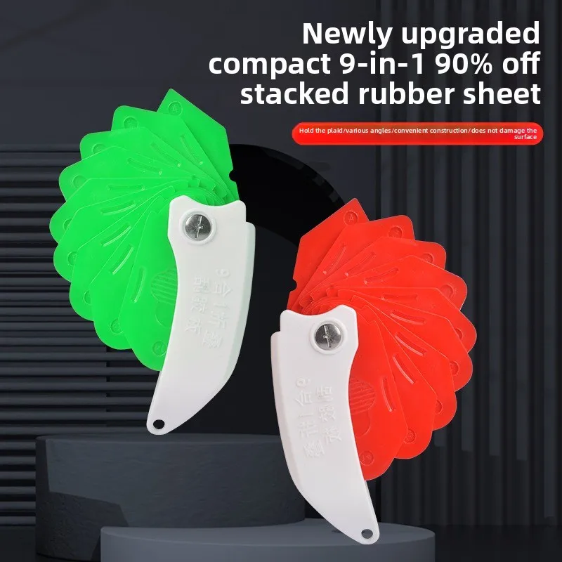 

New Upgraded 9 in 1 Caulking Tool Scraper Scraping Plate Glass Glue Trim Scraping Glue Doors and Windows Corner Scraper