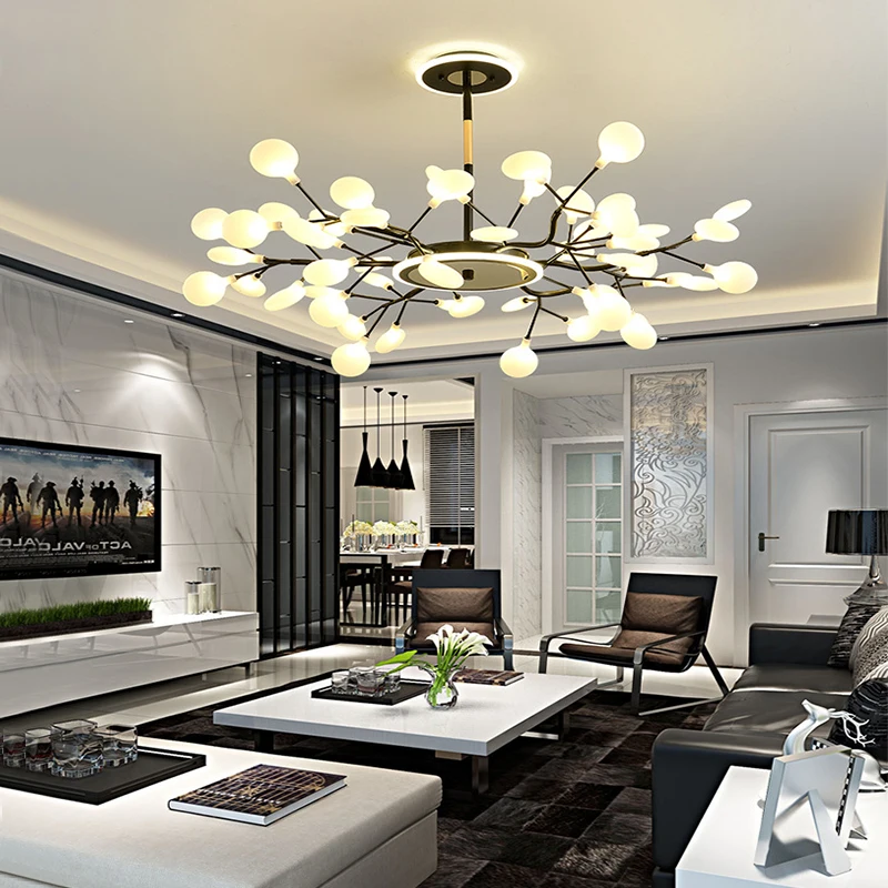 

Modern LED Living Room Chandelier Bedroom Ceiling Chandelier Restaurant Villa Hotel Creative Chandelier Indoor Lighting Lamp